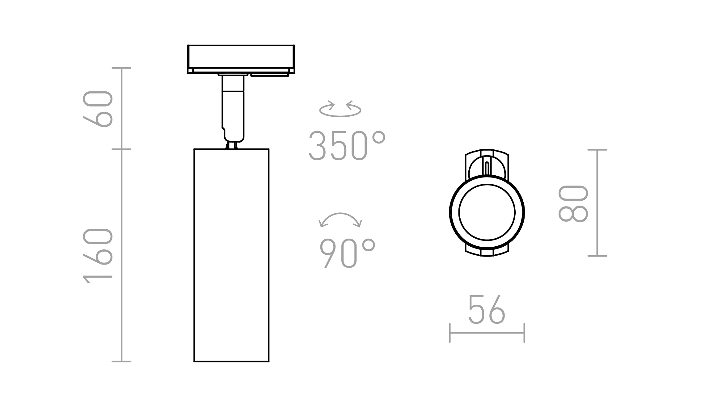 MAVRO PARA CALHA TRIFÁSICA - Product sketch