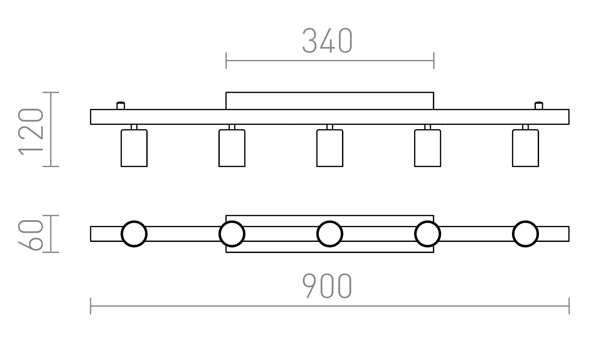 RALLONG V DE TETO - Product sketch