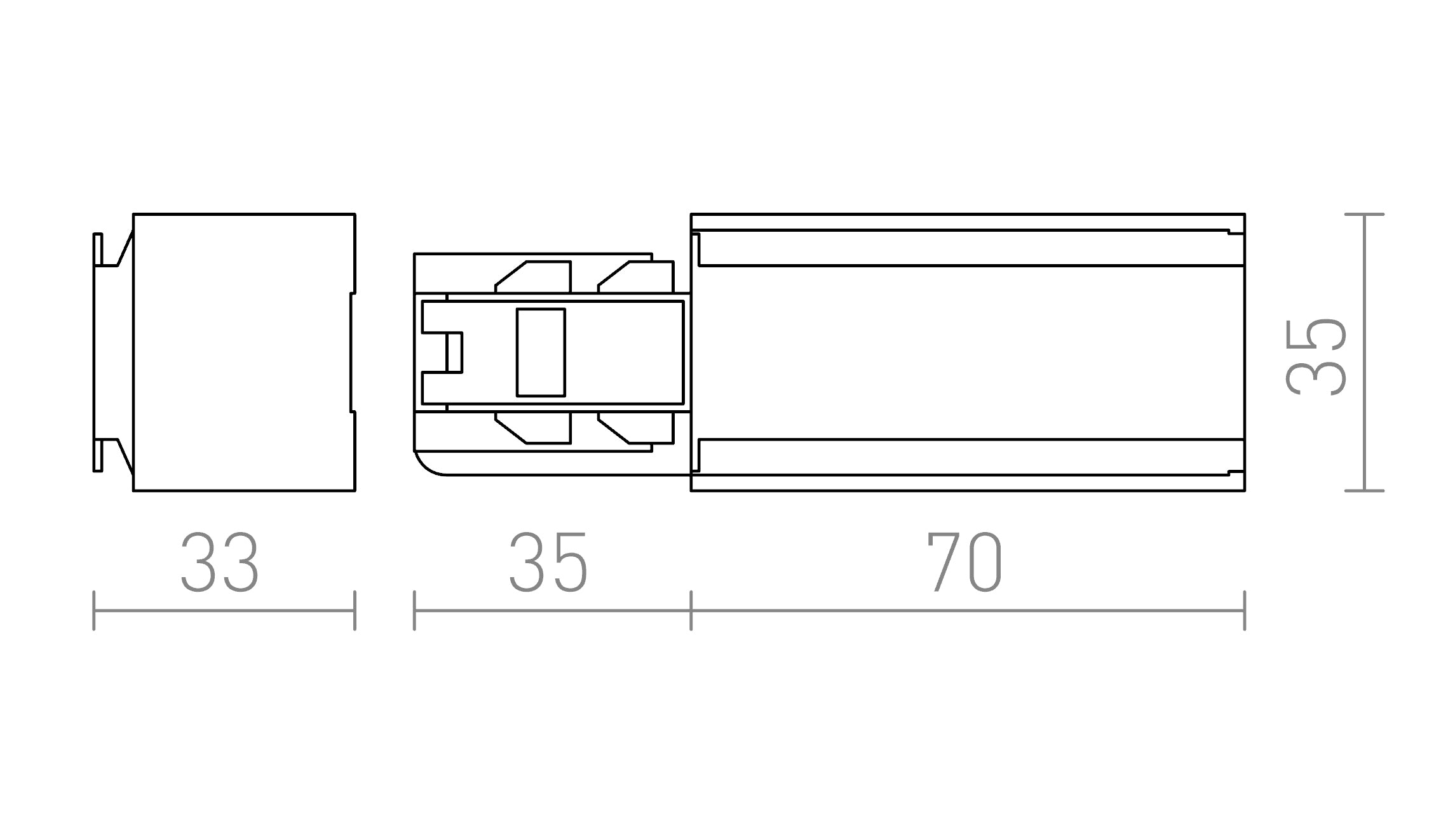 EUTRAC ALIMENTAÇÃO (POLARIDADE DIREITA) - Product sketch