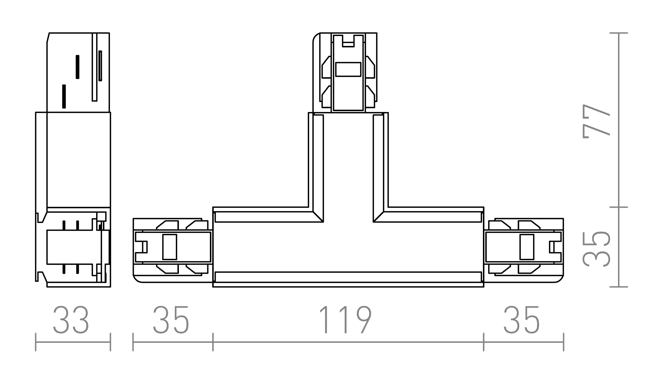 EUTRAC T JUNTA (POLARIDADE DIREITA) - Product sketch