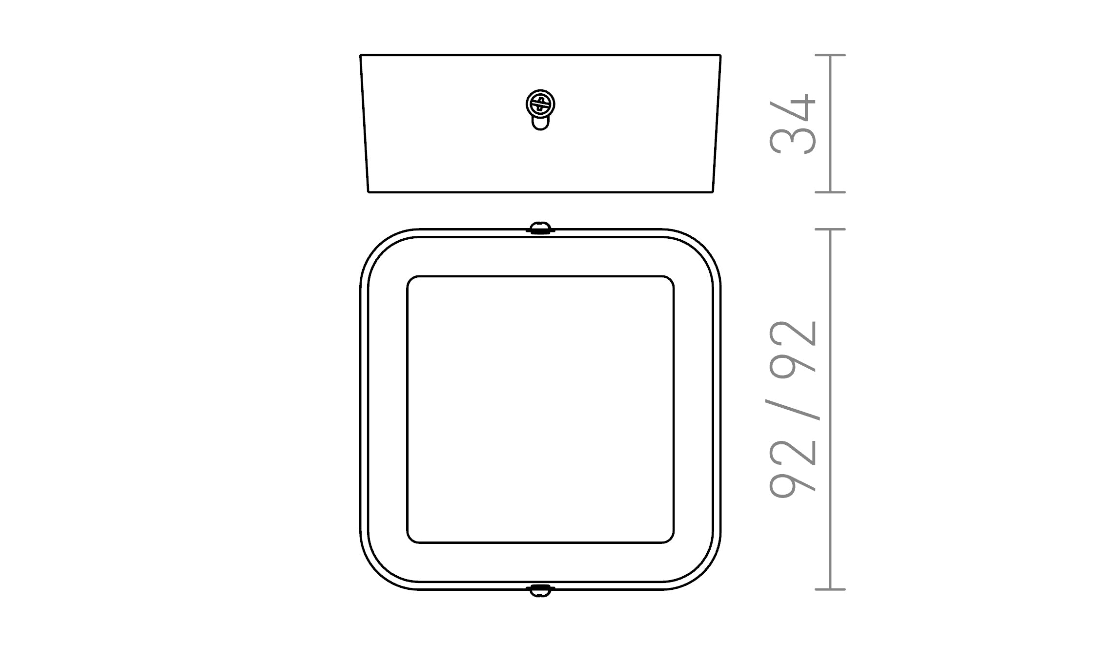 HUE SQ 9 DIMM DE TETO - Product sketch
