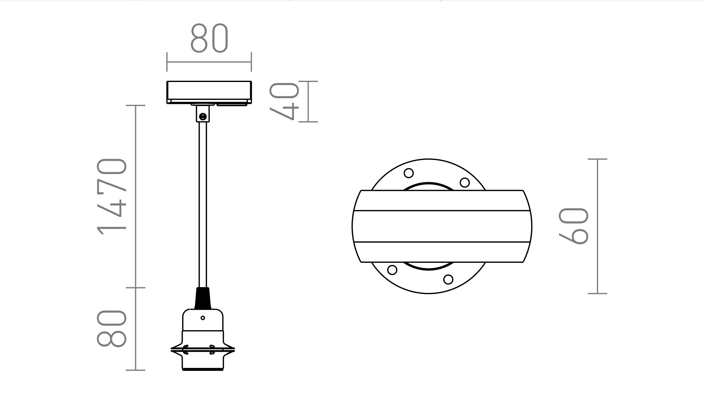 ELISA PARA CALHA MONOFÁSICA - Product sketch