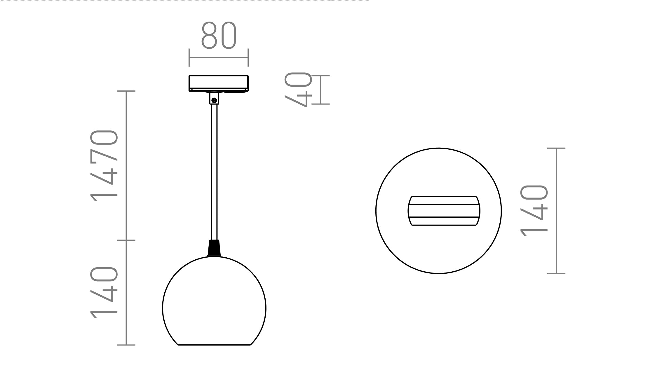 COPA PARA CALHA TRIFÁSICA - Product sketch