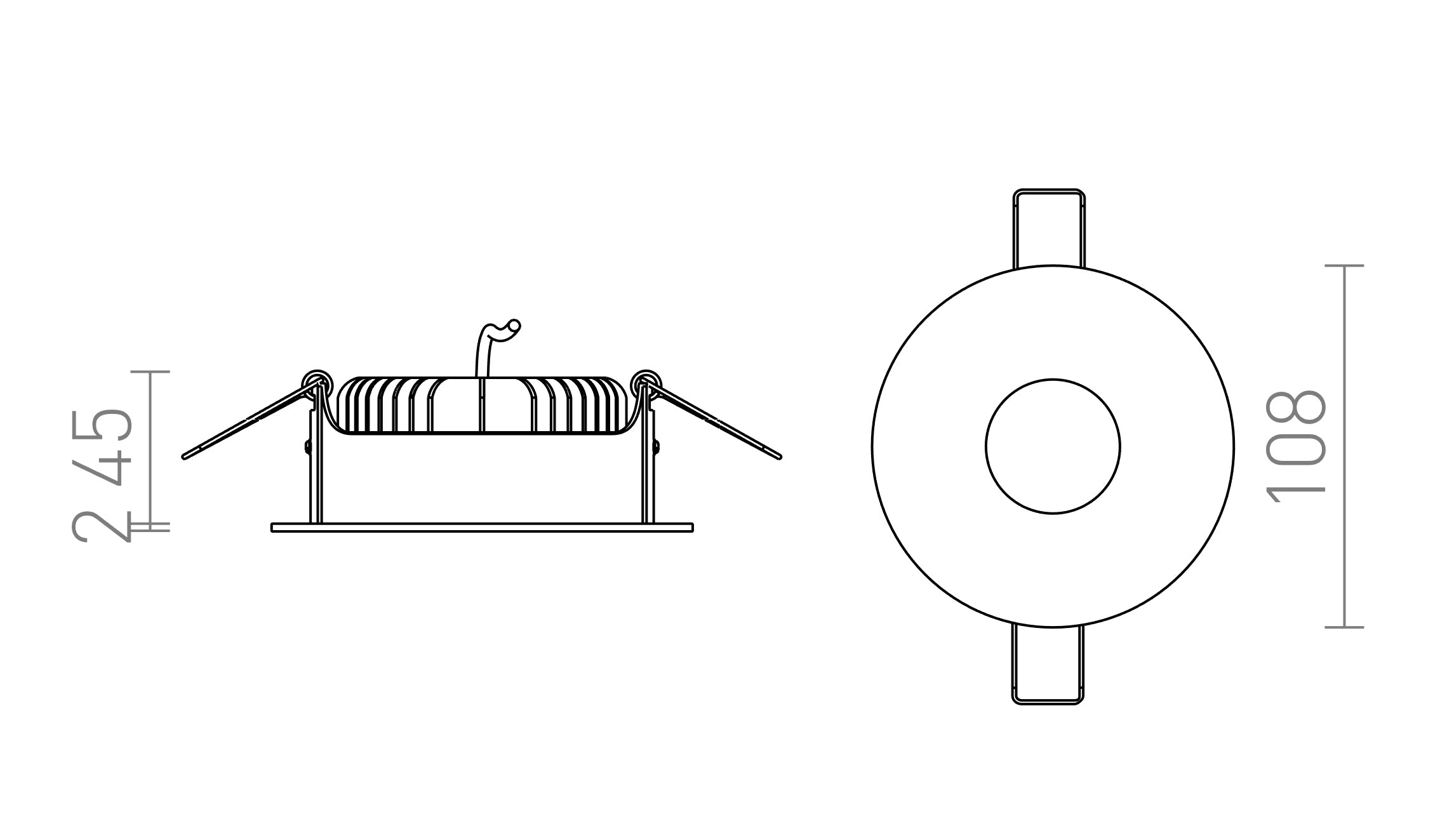 SPRAY 11 embutida lâmpada - Product sketch