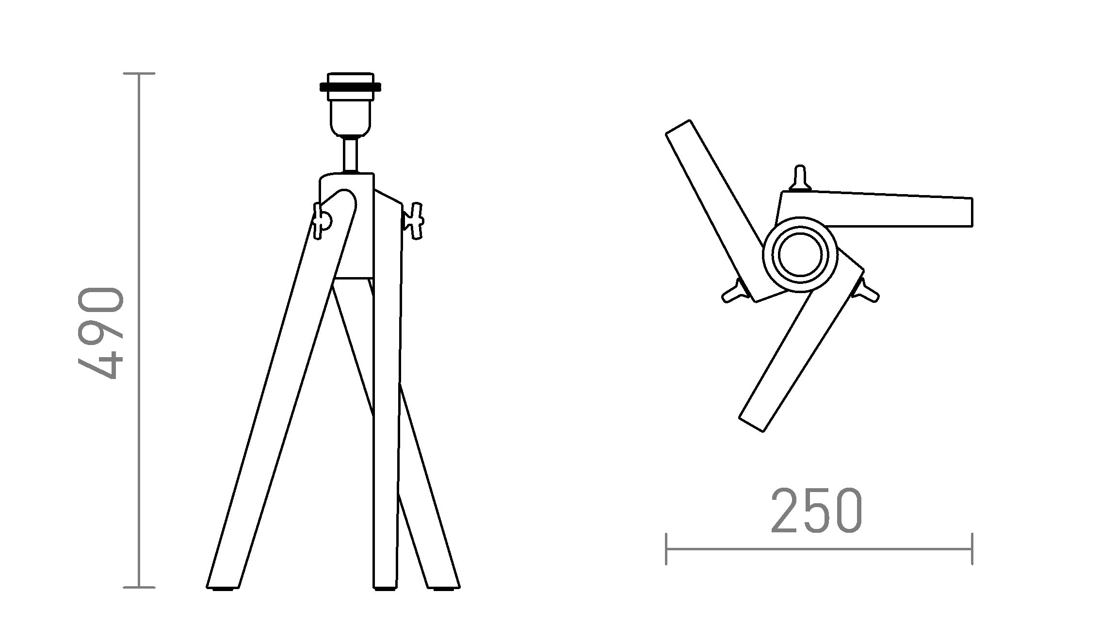 AMBITUS BASE DE MESA - Product sketch