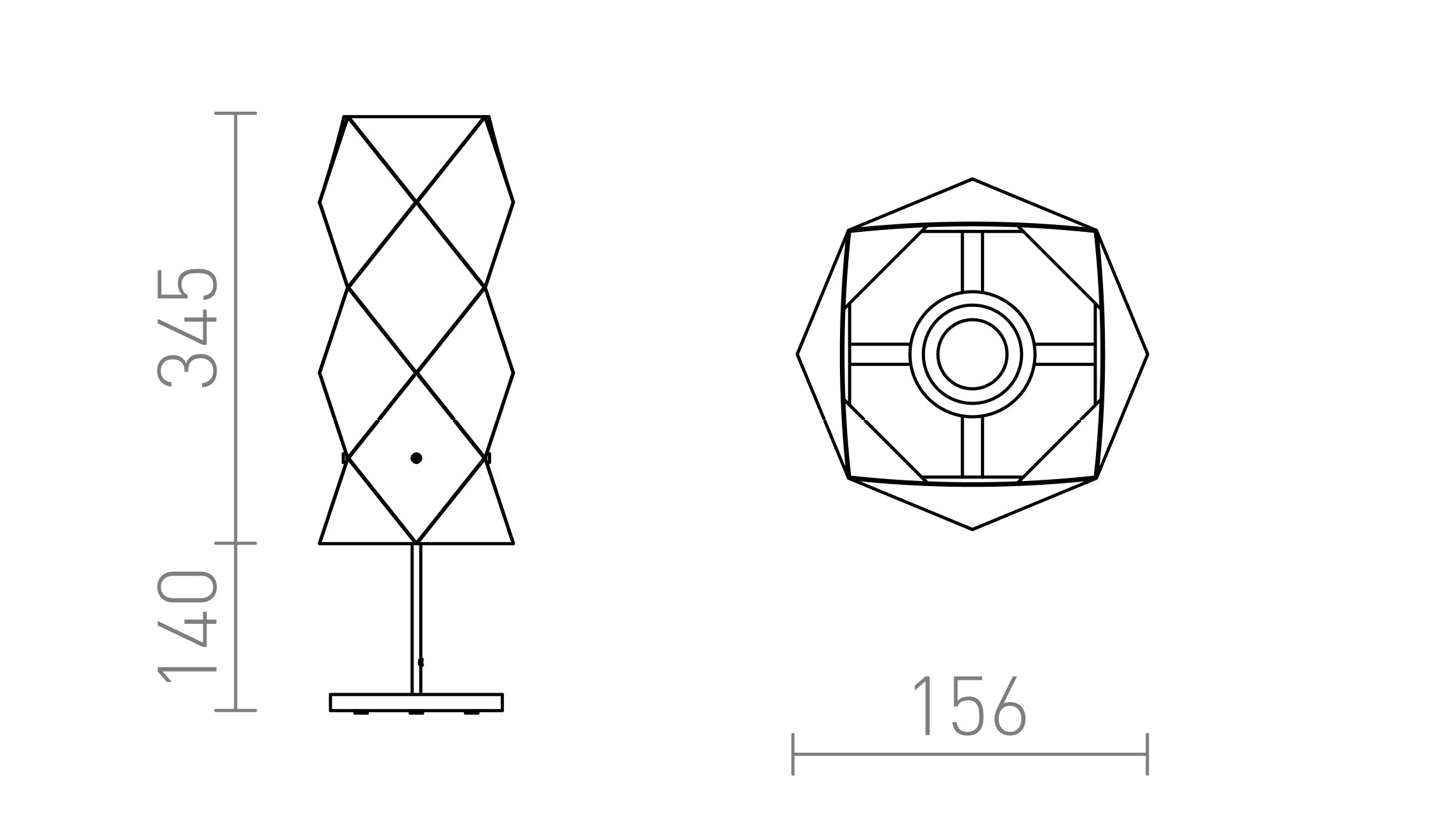 ZUMBA  de mesa lâmpada - Product sketch