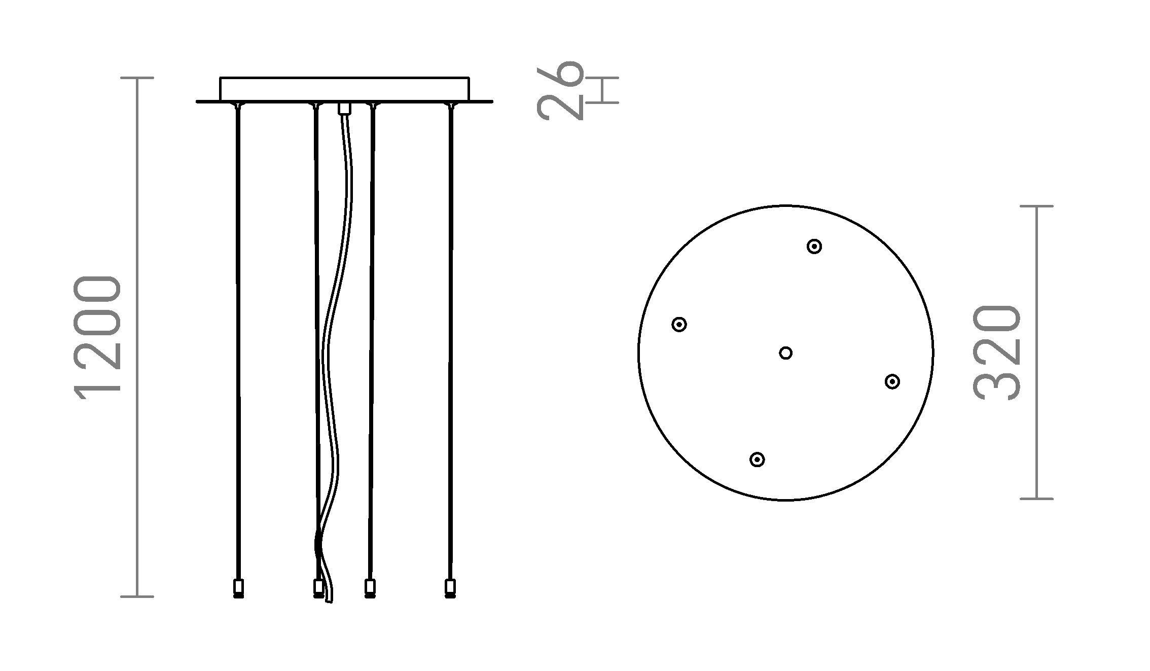 MEZZO 80 CONJUNTO SUSPENSO - Product sketch