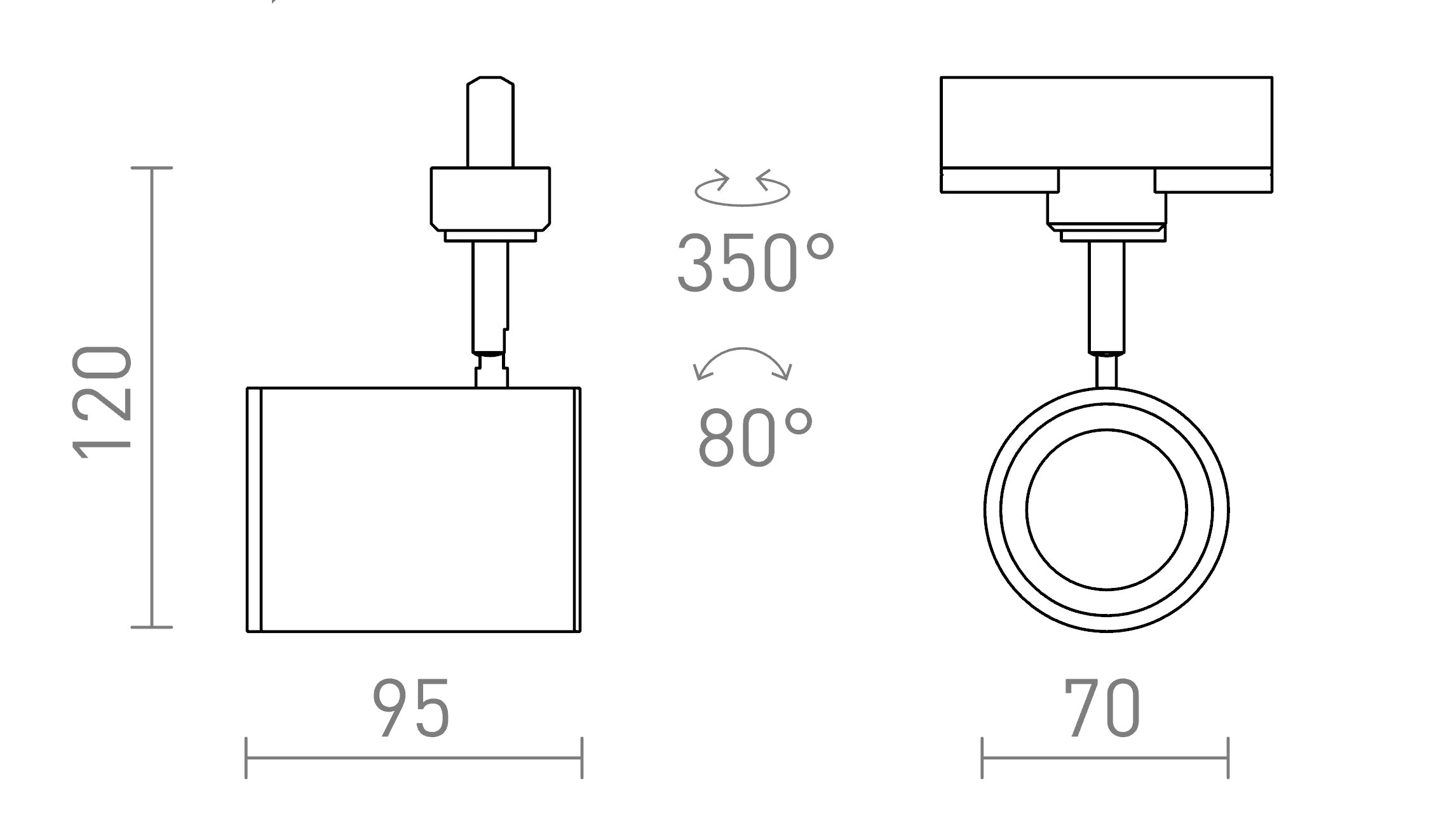 CADENZA PARA CALHA TRIFÁSICA - Product sketch