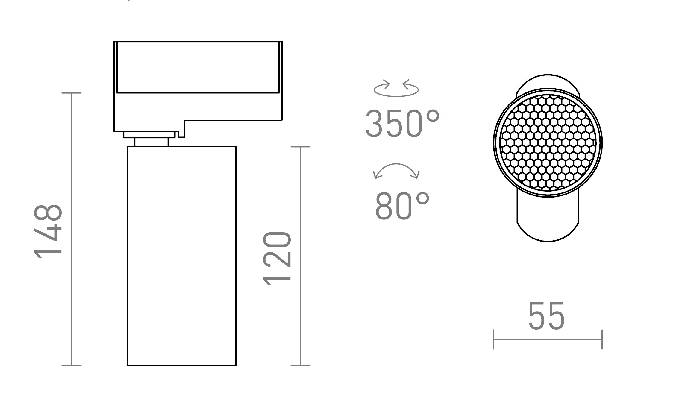 FORZA PARA CALHA TRIFÁSICA - Product sketch
