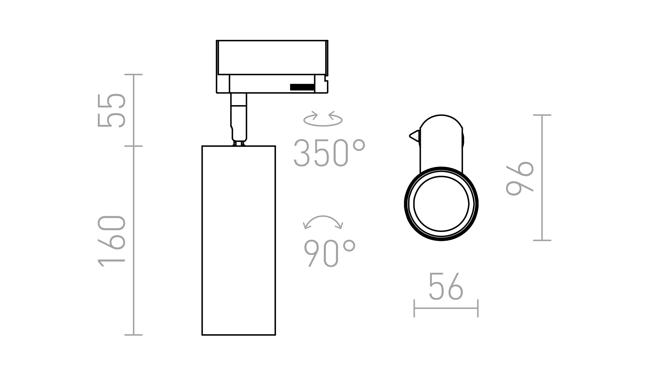 MAVRO DIMM PARA CALHA MONOFÁSICA - Product sketch