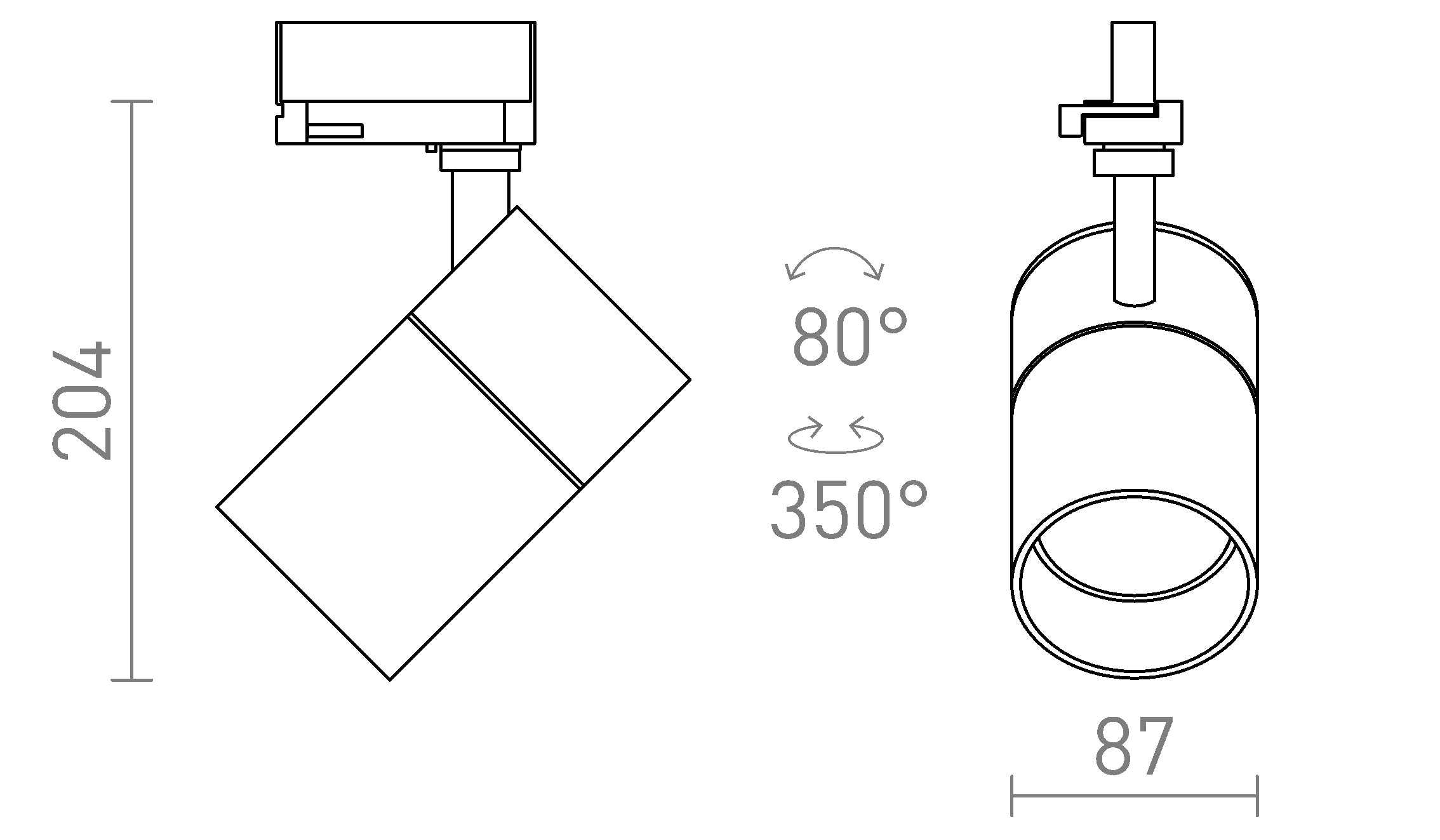 WISH 30 PARA CALHA TRIFÁSICA - Product sketch