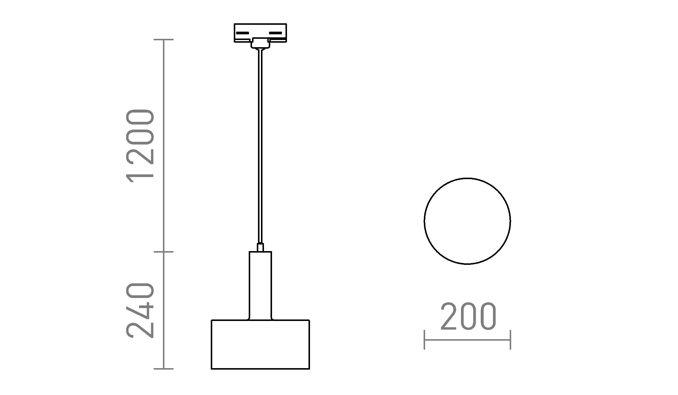 GIULIA 20 PARA CALHA TRIFÁSICA - Product sketch