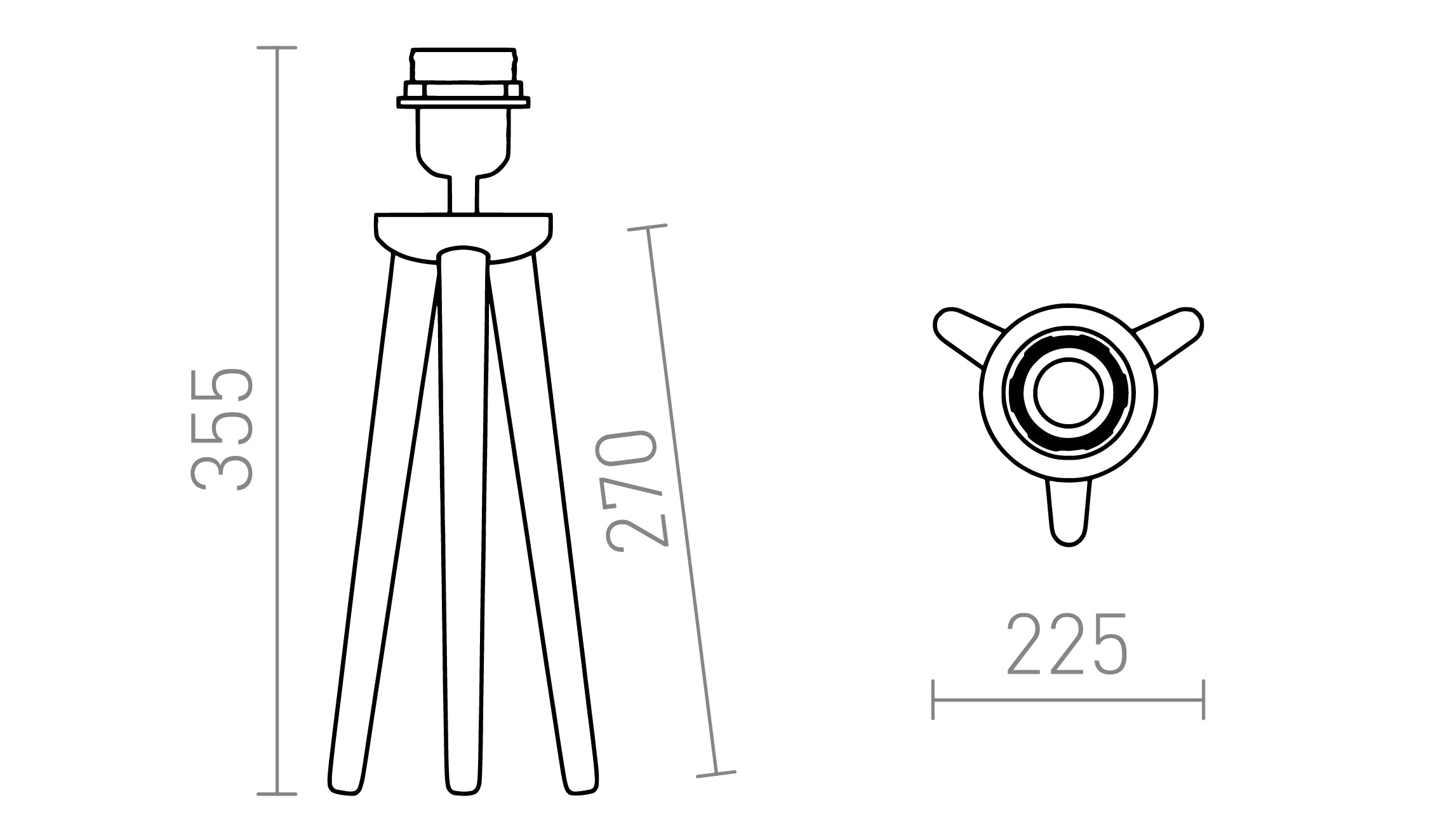 BASCO BASE DE MESA - Product sketch