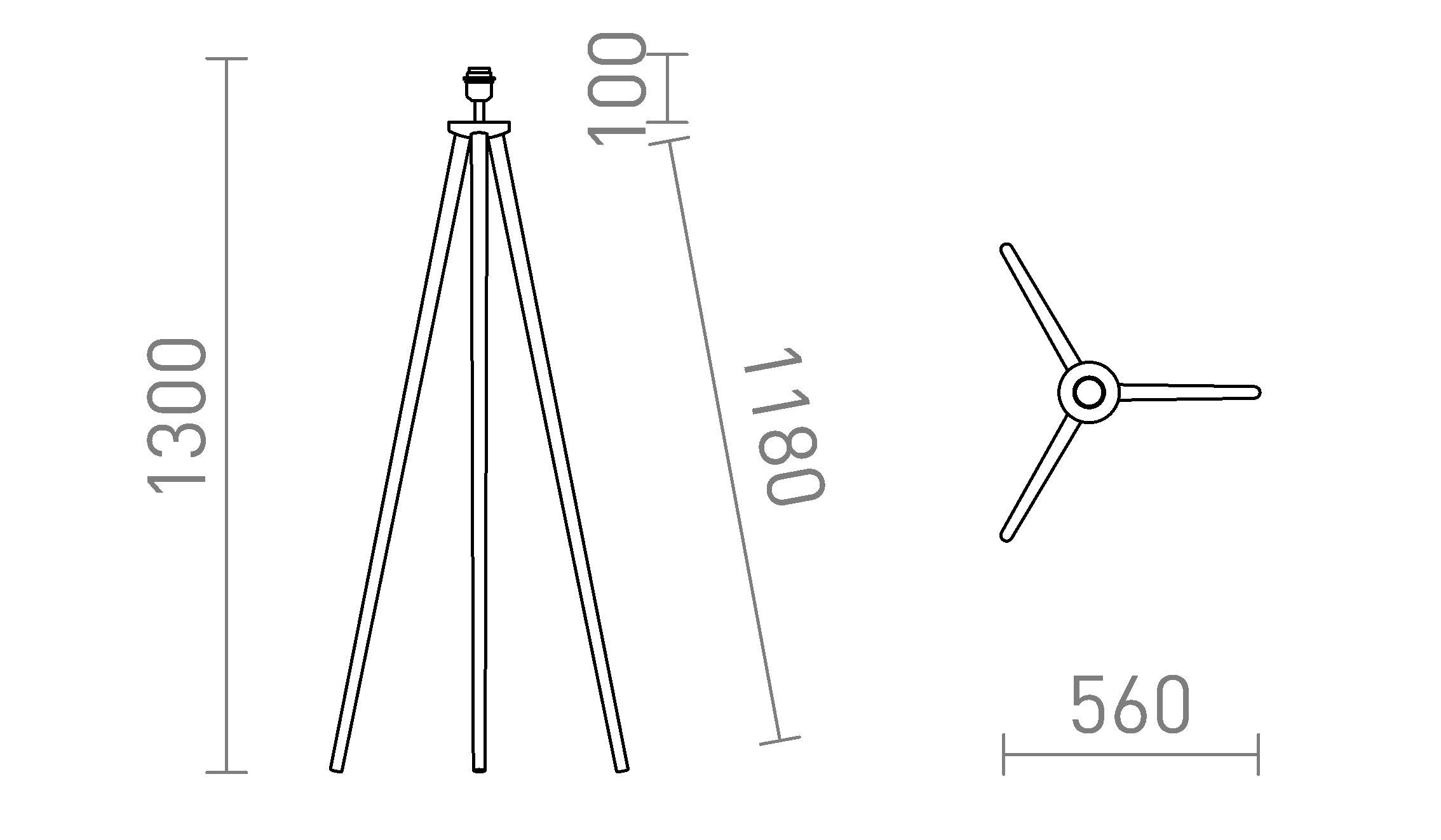 BASCO BASE DE PÉ - Product sketch