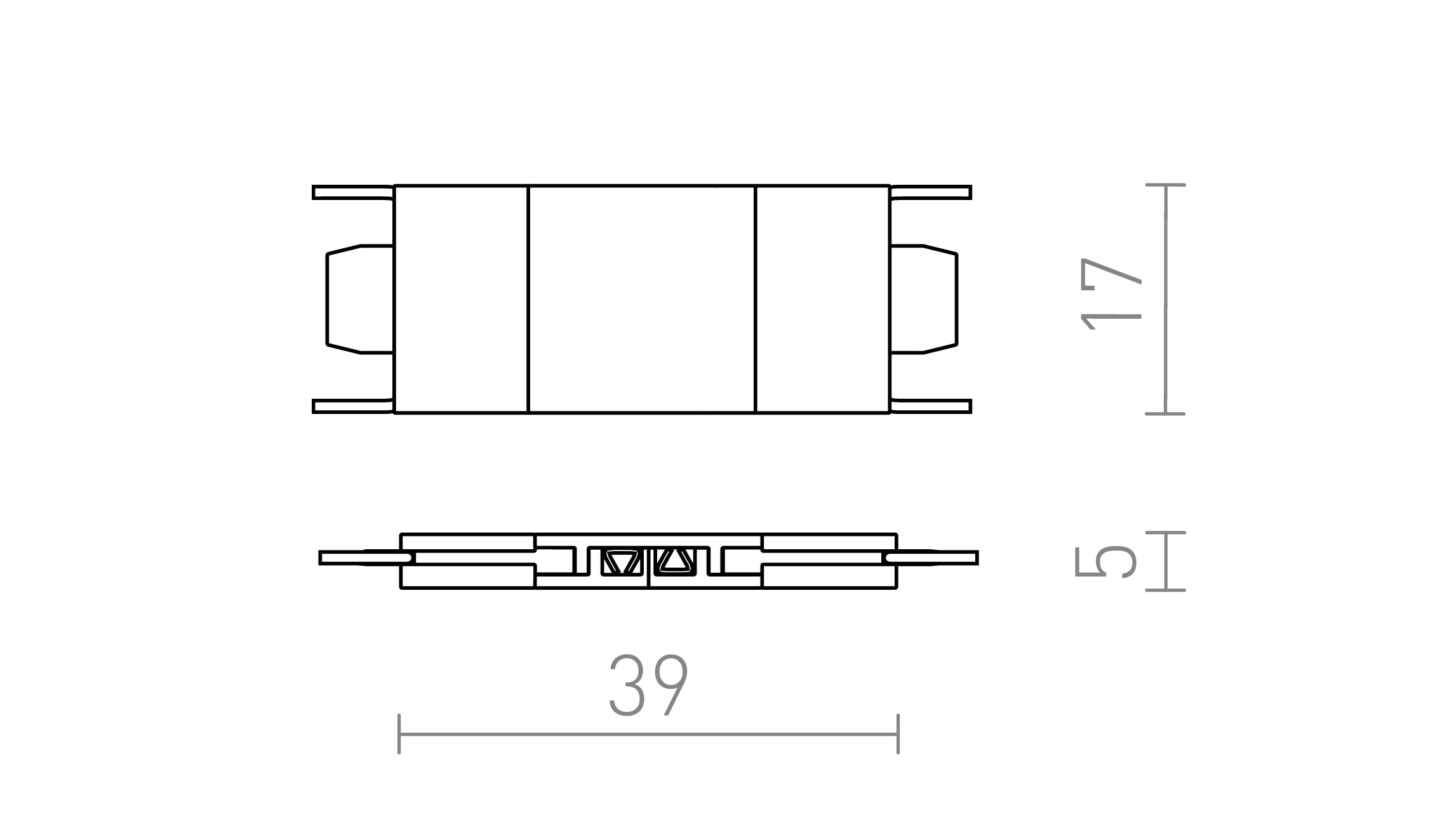 JUNTA LINEAR PARA CALHA VEGA - Product sketch