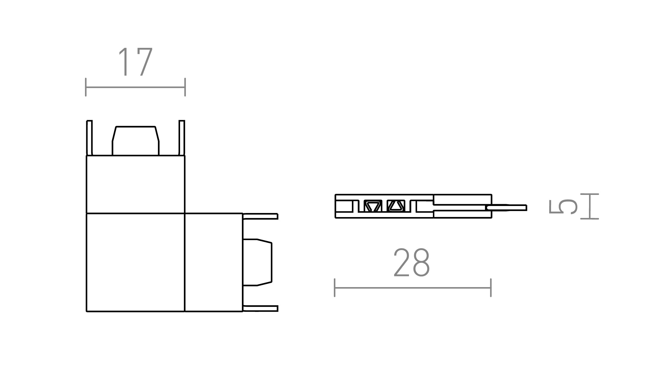 LIGAÇÃO L PARA CALHA VEGA - Product sketch