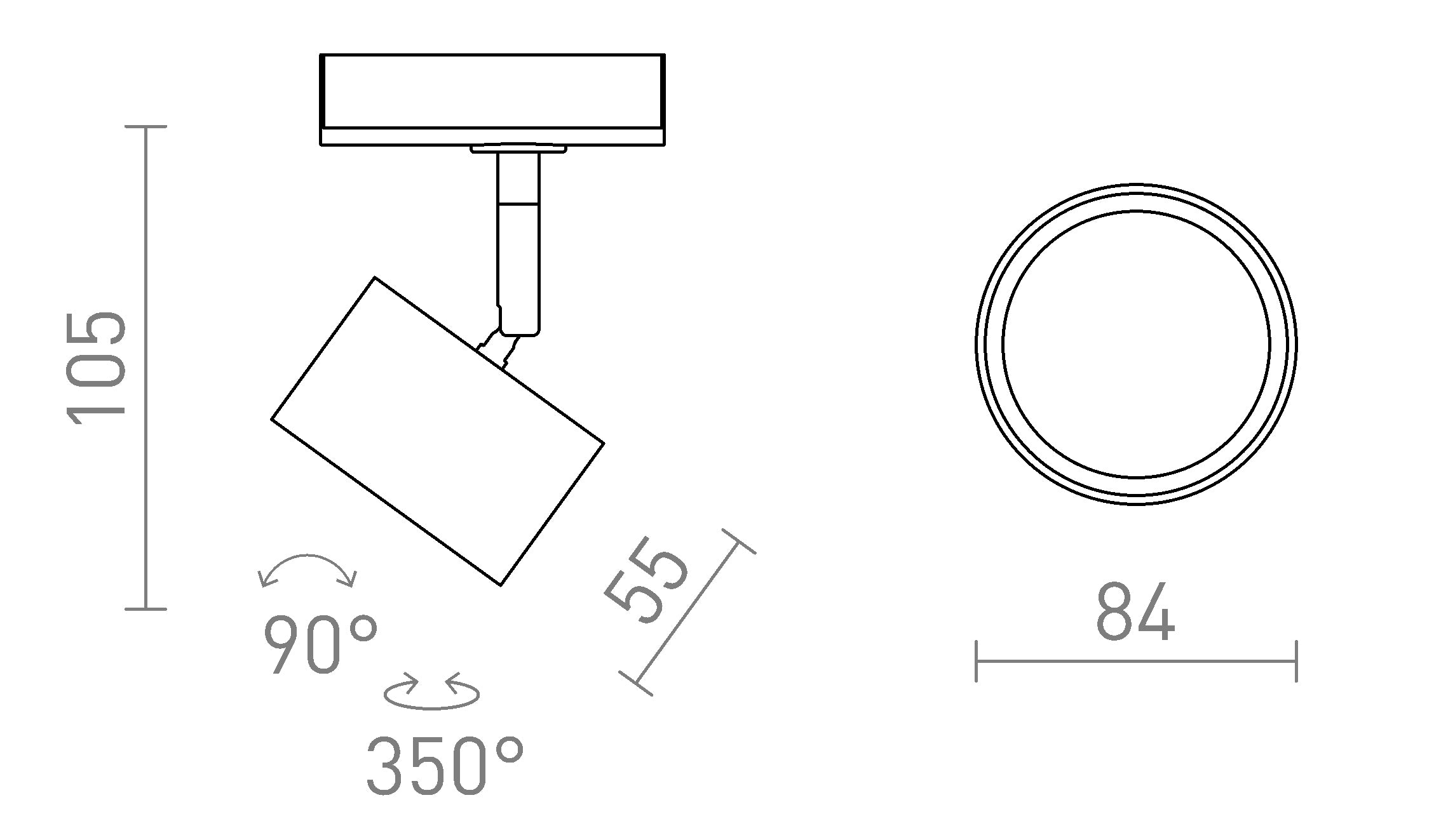 PIXEL PARA CALHA MONOFÁSICA - Product sketch