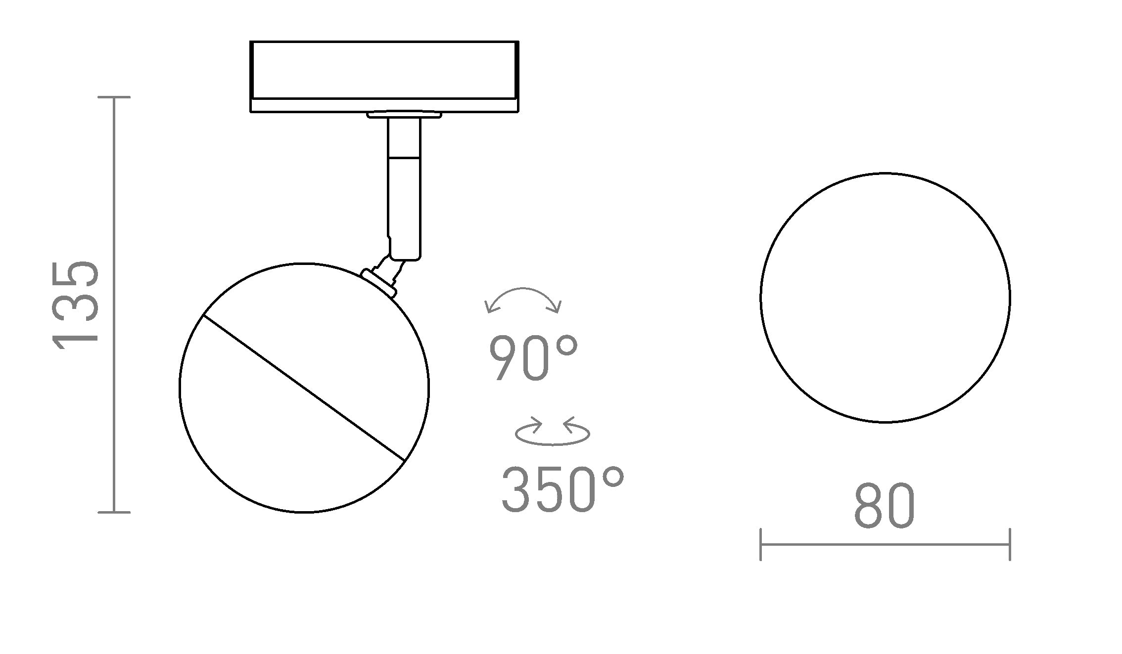 LYRA PARA CALHA MONOFÁSICA - Product sketch