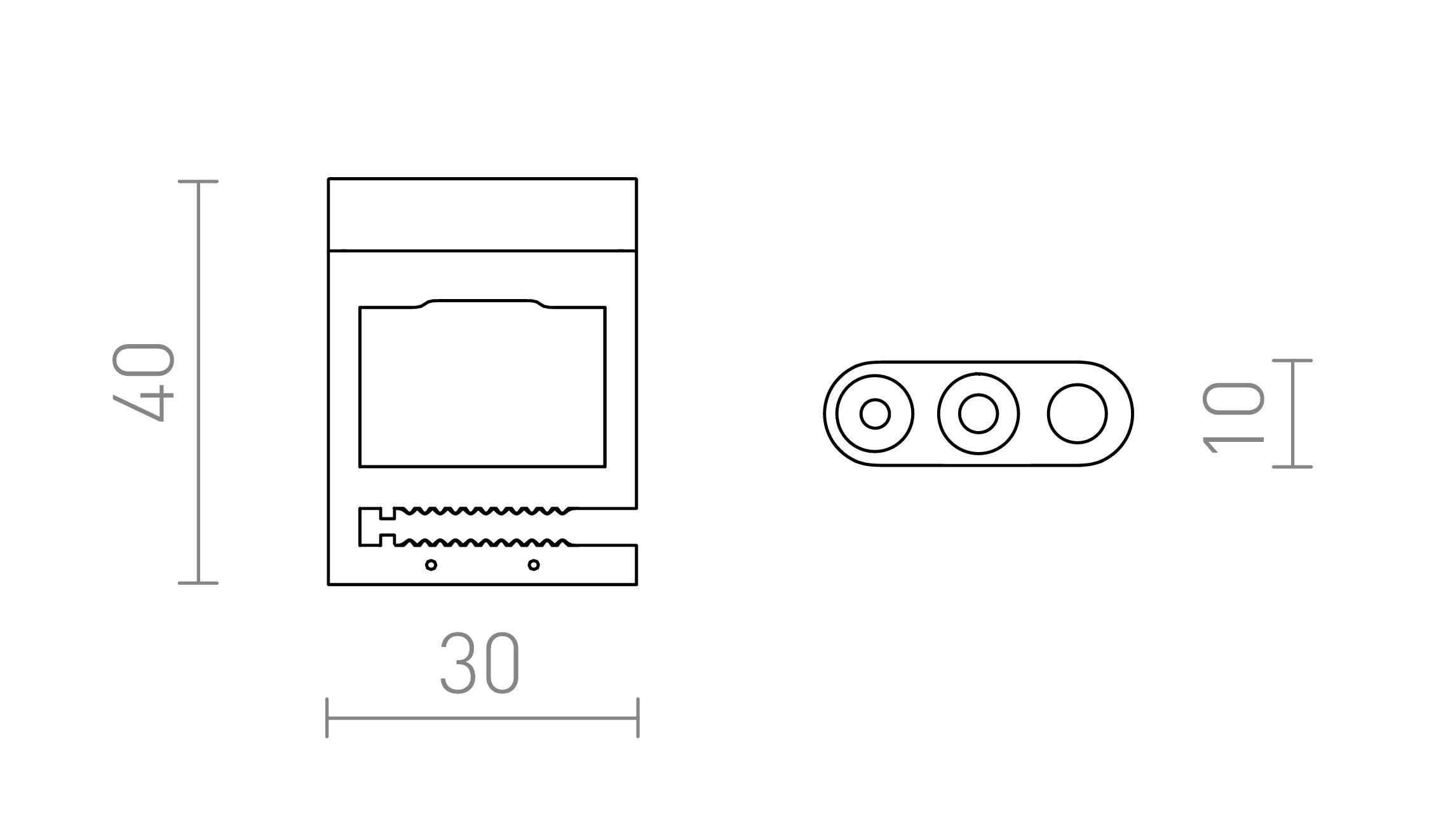 PUXADOR MECÂNICO WAVE - Product sketch