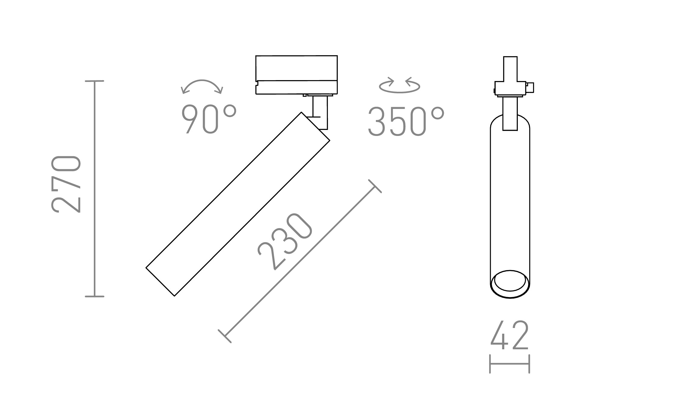DARRIN PARA CALHA TRIFÁSICA - Product sketch