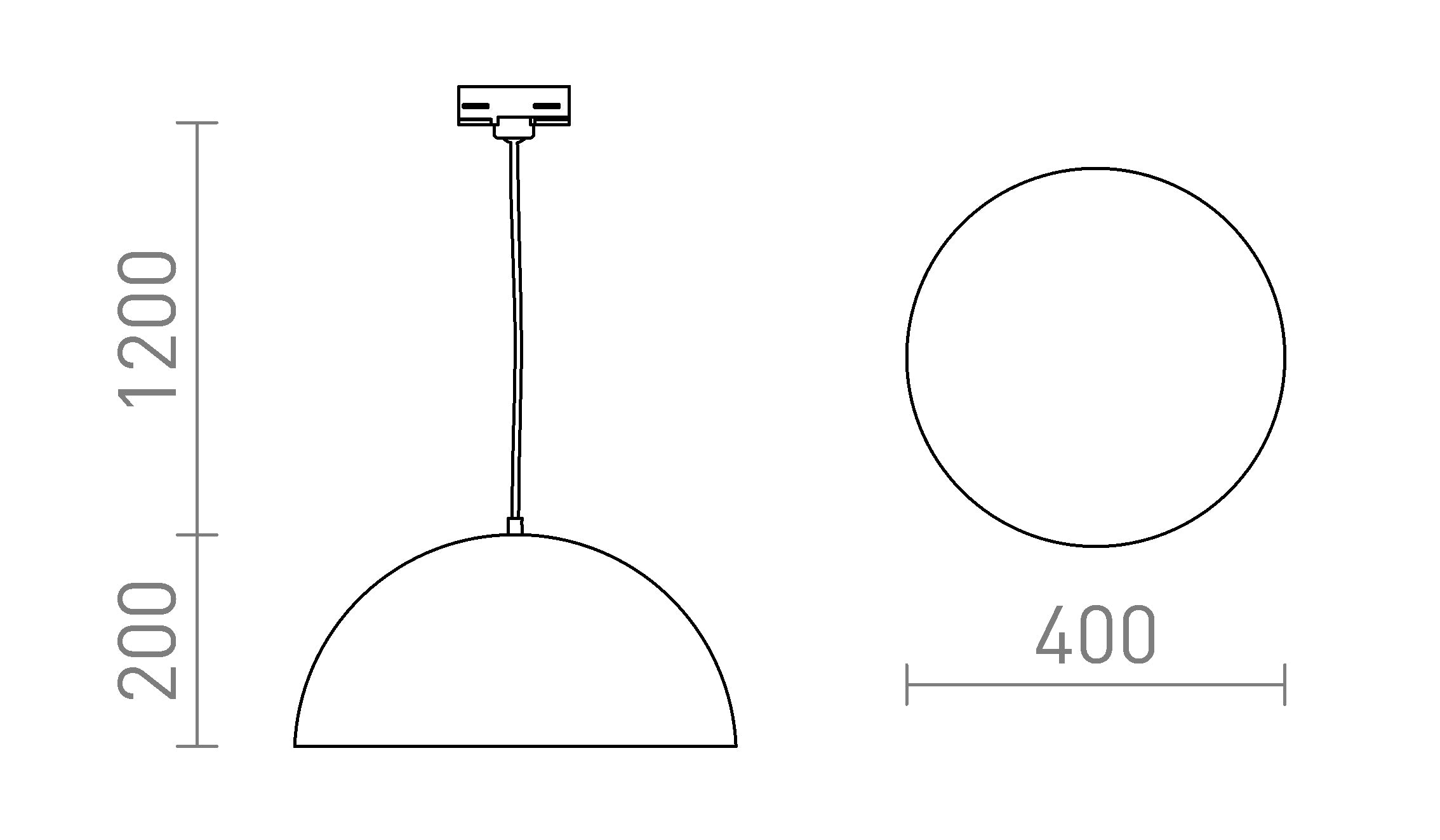 GLADYS 40 PARA CALHA TRIFÁSICA - Product sketch