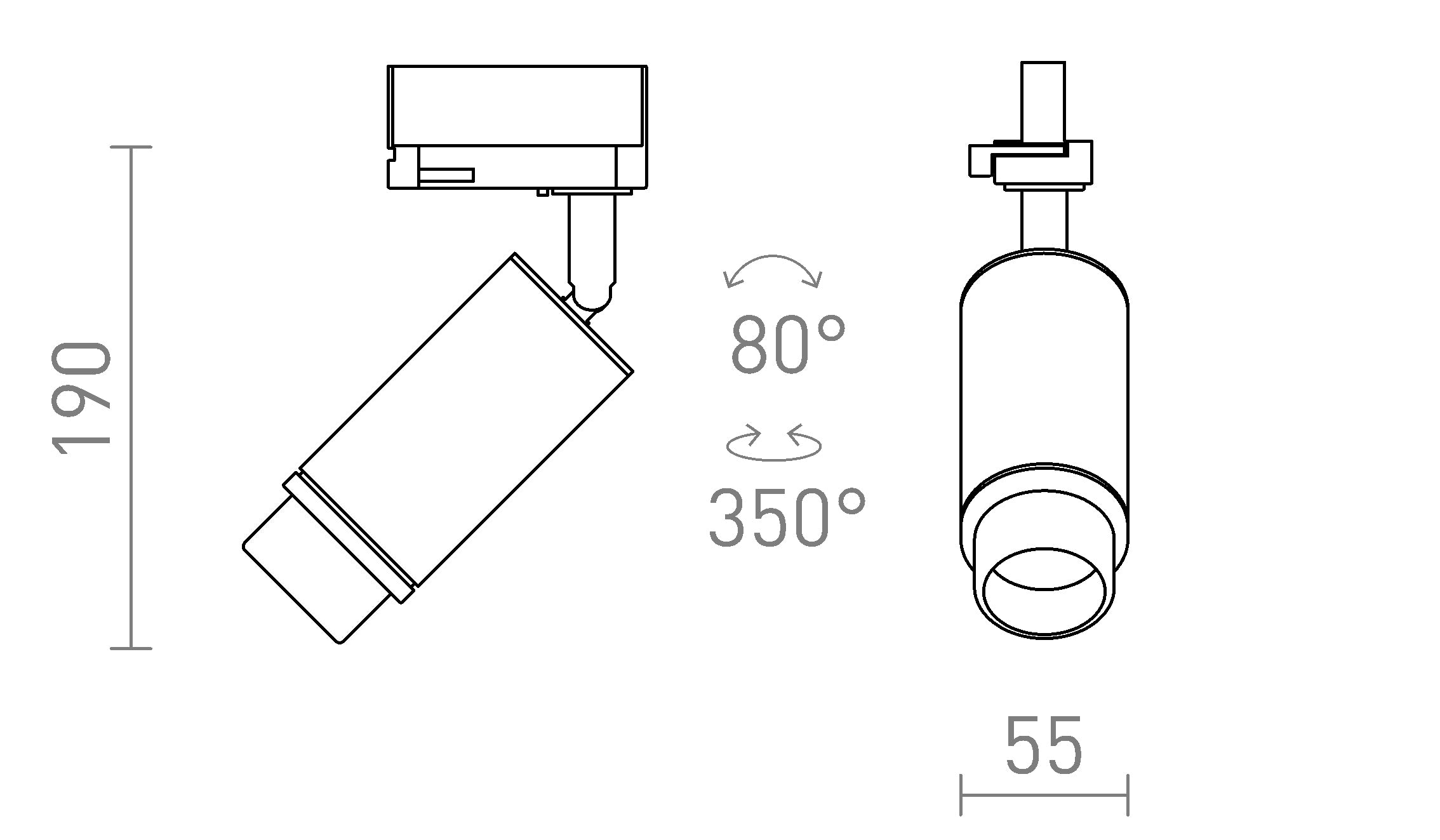 OPTIMUS 2 PARA CALHA TRIFÁSICA - Product sketch