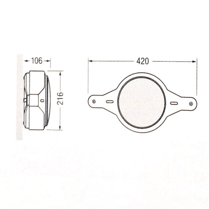 RENDL outdoor lamp CLOCK E27-AL  grey matte acrylic 230V E27  IP65 D25/E27-AL 2