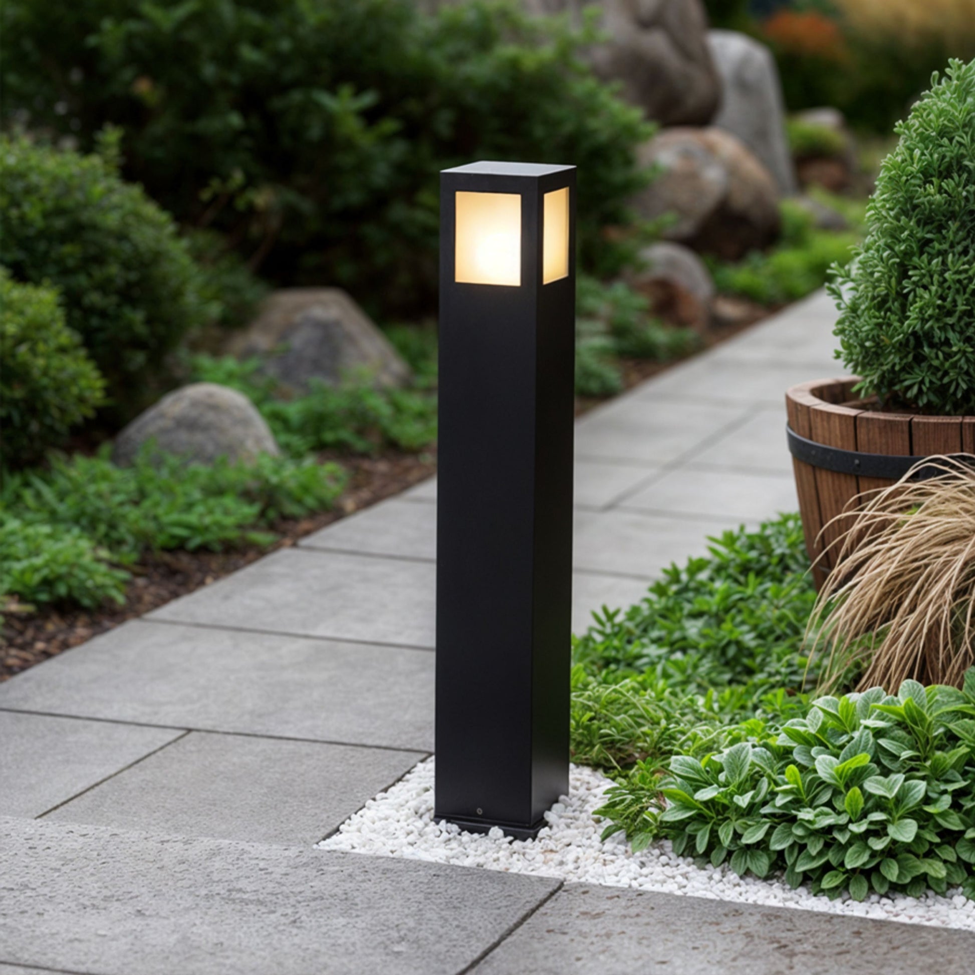 RENDL outdoor lamp PONDER 65 bollard black  230V LED E27 15W IP44 R10433 6