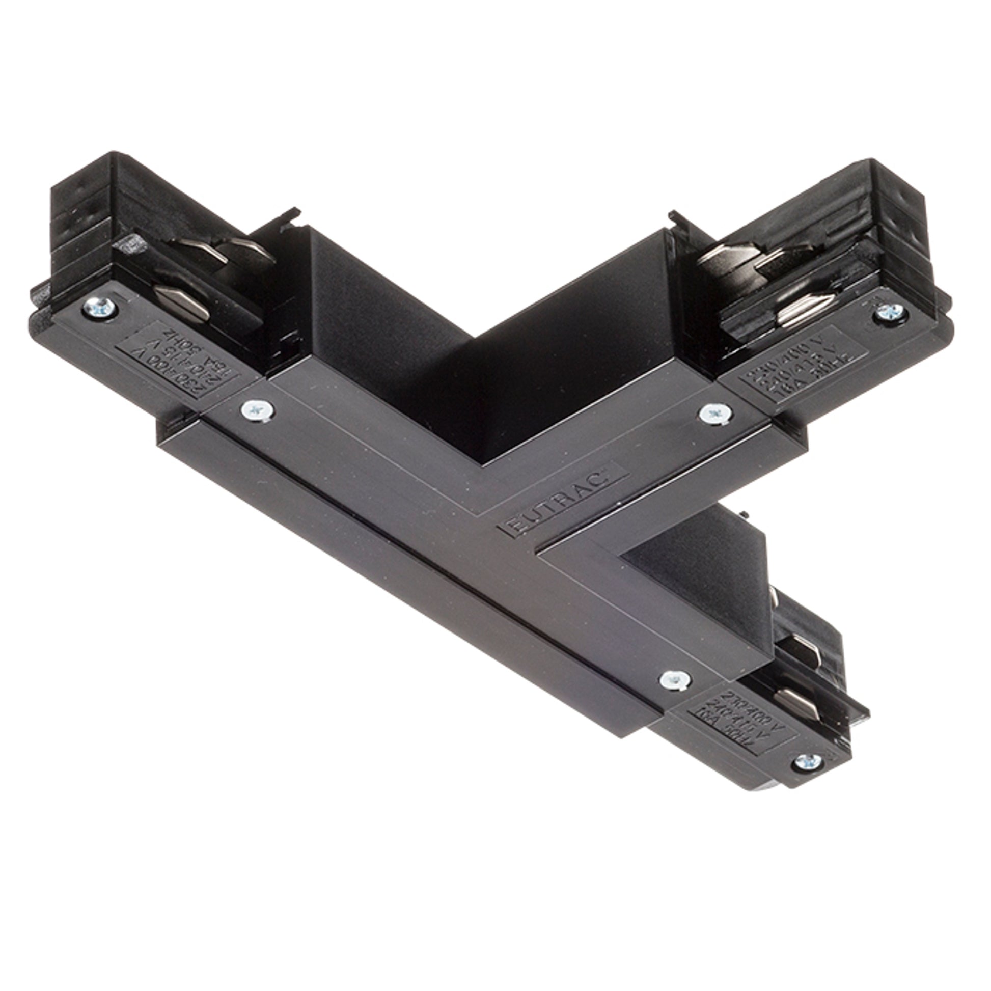 RENDL 3-circuit track system EUTRAC T connector, polarity right black 230V  R11333 1