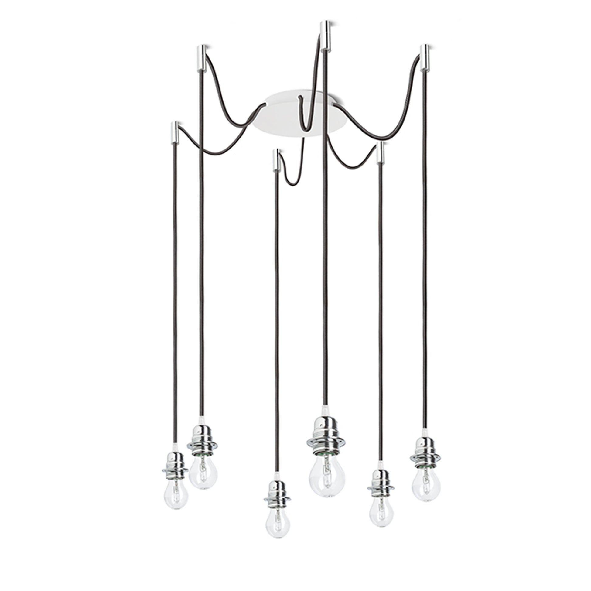 RENDL shades, shade bases, pendent sets KOMBIX 6 pendant set WB+BC+CHF   230V LED E27 6x15W R11780 1