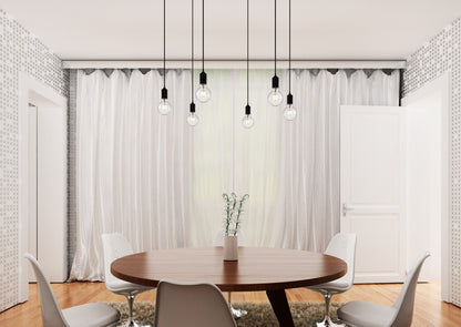 RENDL pendant lamp CINDY VI pendant black  230V LED E27 6x15W R12054 13