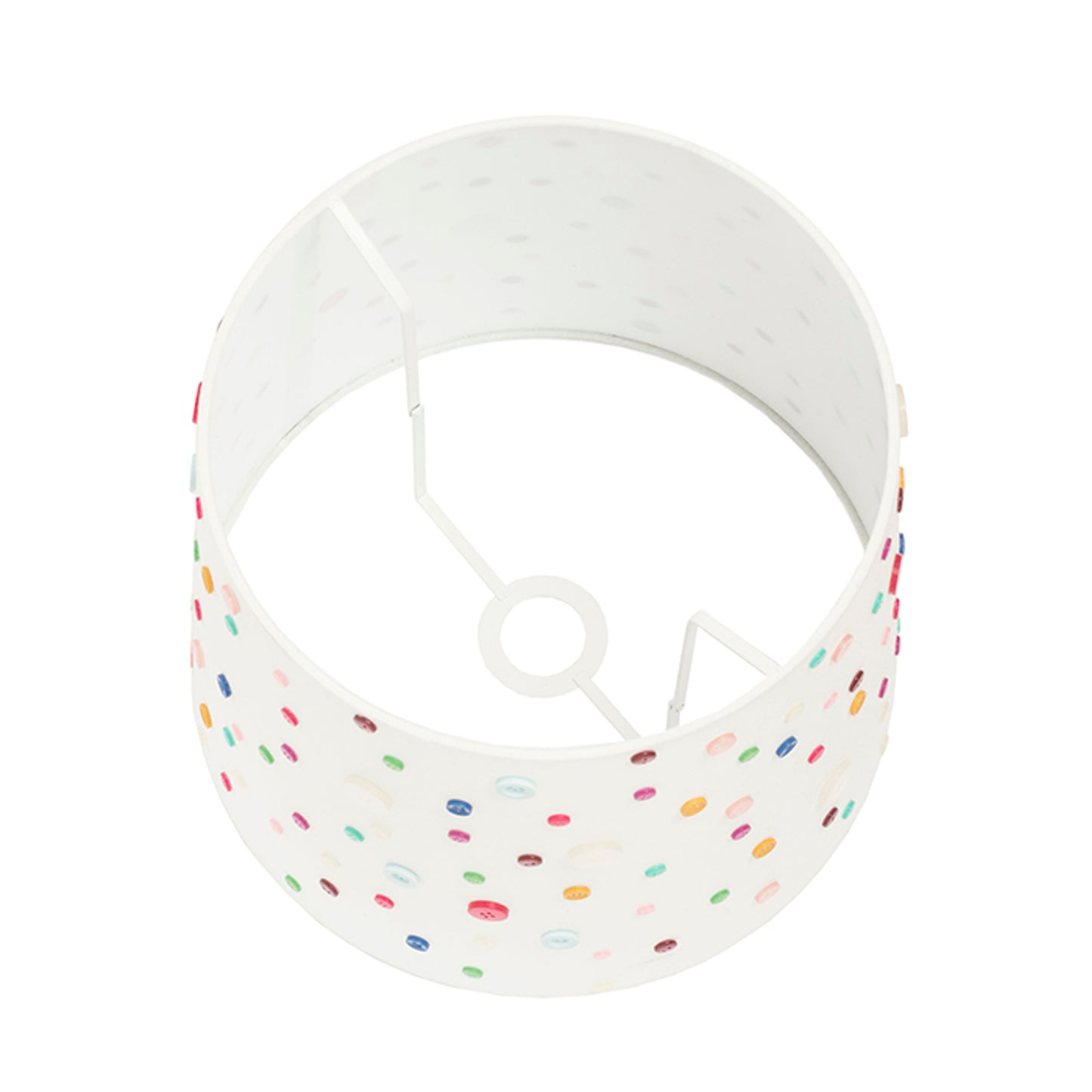 RENDL shades, shade bases, pendent sets DELISA 35/30 shade white buttons  max. 28W R12389 3