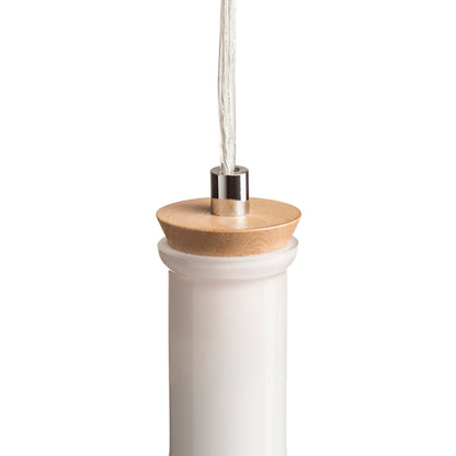 RENDL pendant lamp PULIRE RD pendant  opal-colored glass/wood/chrome 230V LED E14 6W R12664 4
