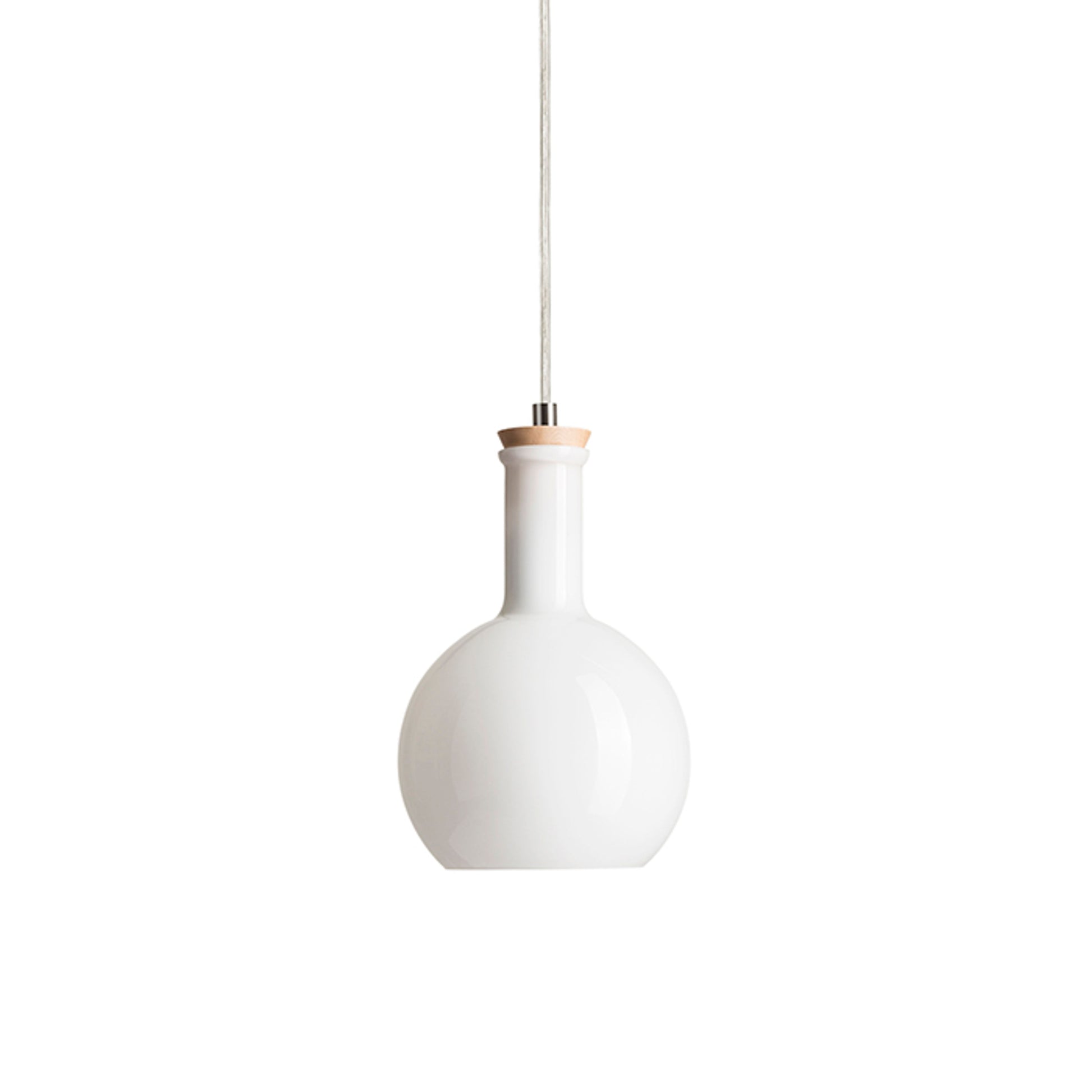RENDL pendant lamp PULIRE RD pendant  opal-colored glass/wood/chrome 230V LED E14 6W R12664 6