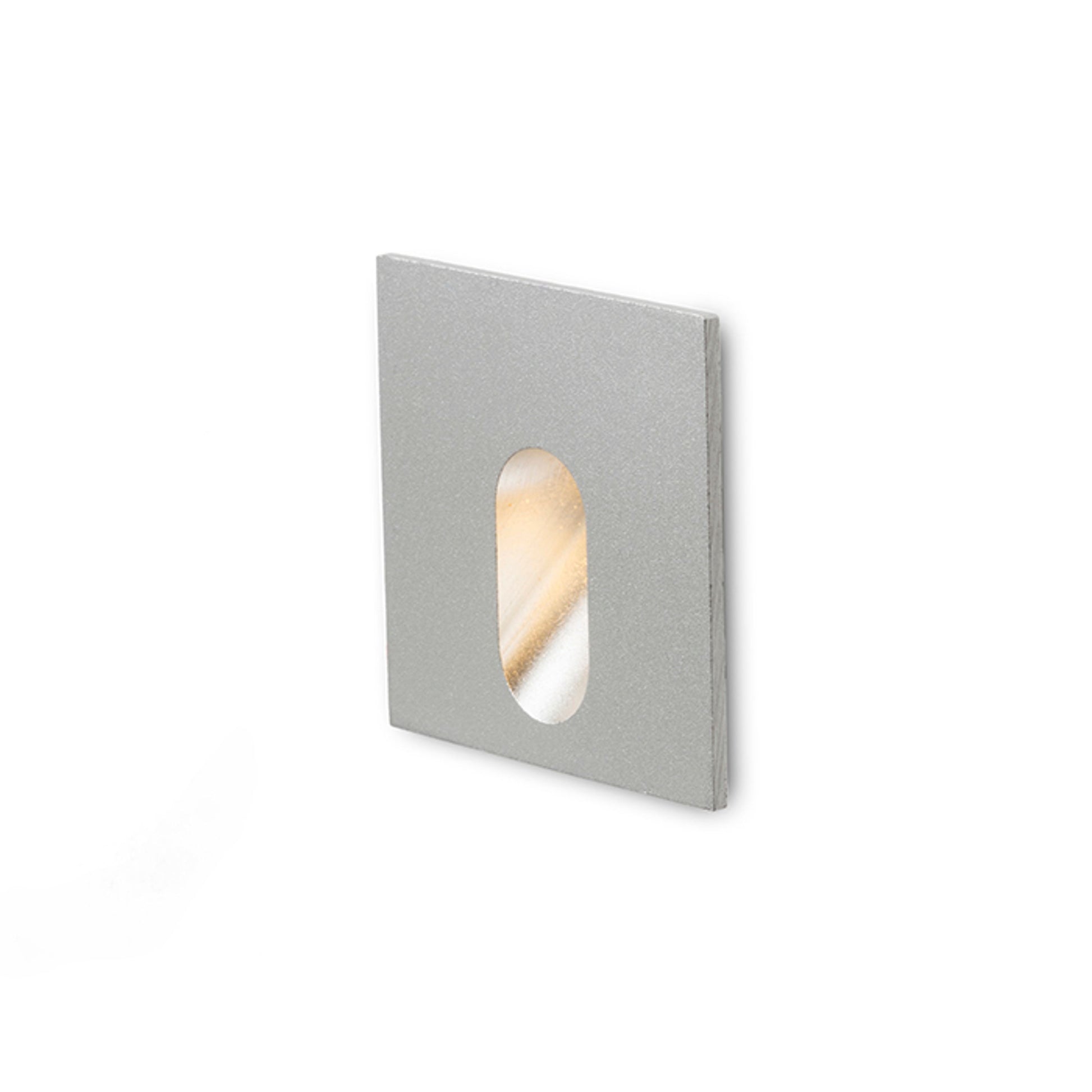 RENDL recessed light MEMPHIS SQ wall recessed silver grey 230V LED 3W 60° 3000K R12688 1
