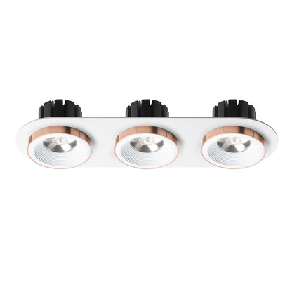 RENDL recessed light SHARM R III recessed white copper 230V LED 3x10W 24° 3000K R13245 2