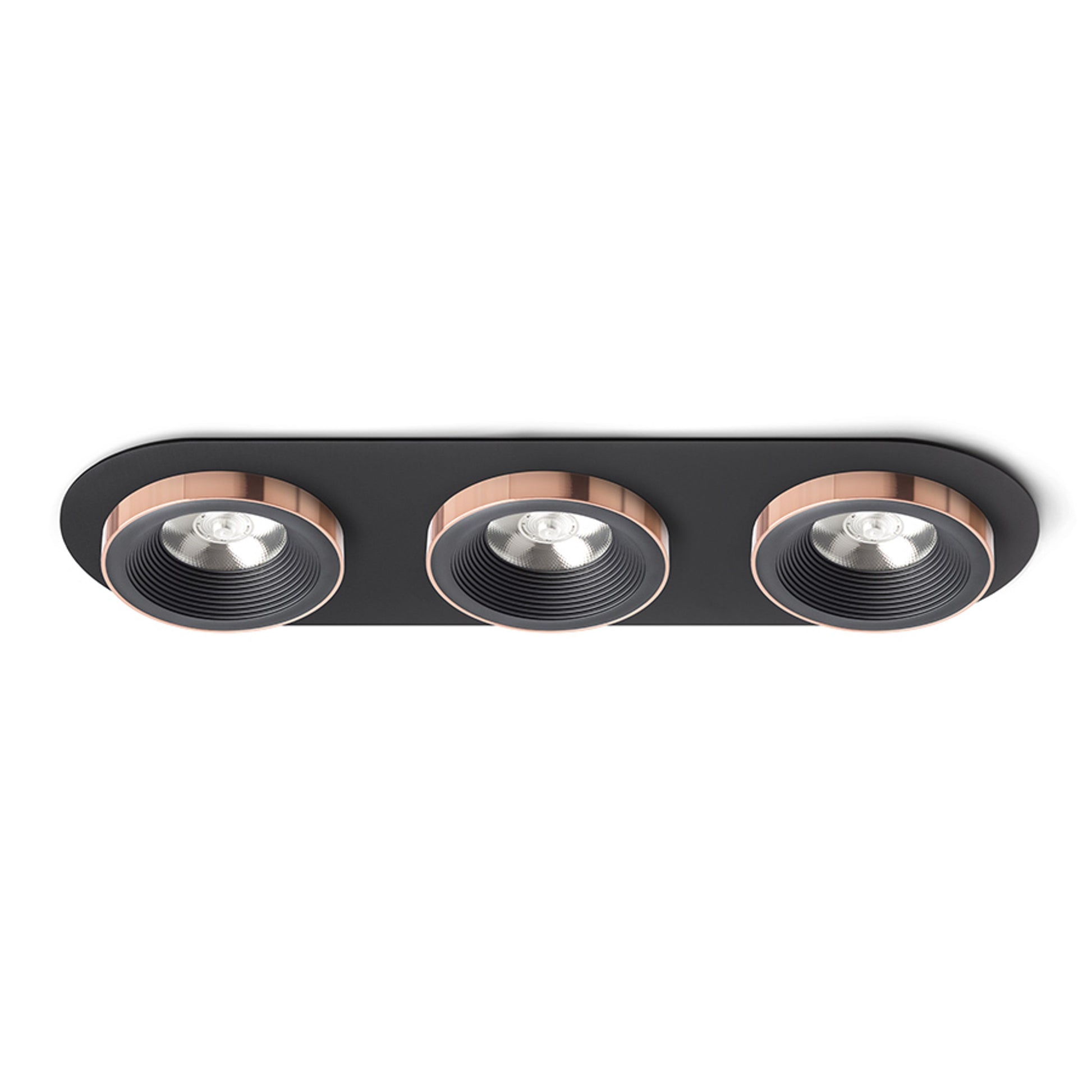 RENDL recessed light SHARM R III recessed black/black copper 230V LED 3x10W 24° 3000K R13249 1