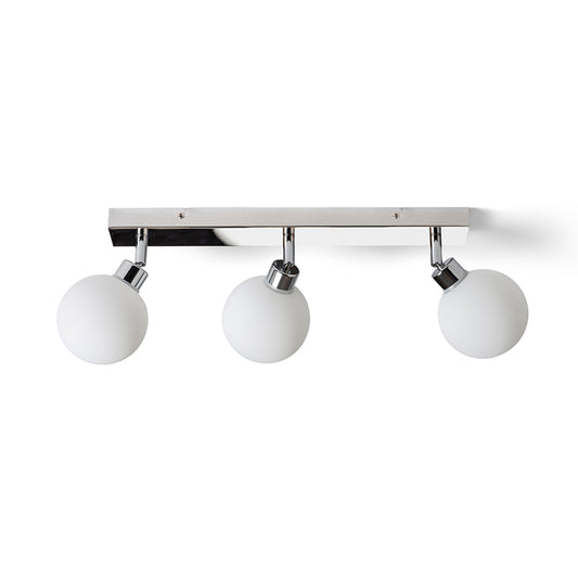 RENDL spotlight BOLLY III surface mounted  opal-colored glass/chrome 230V LED G9 3x3W IP44 R13691 1