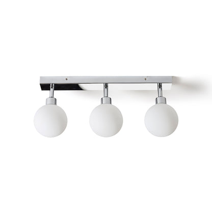 RENDL spotlight BOLLY III surface mounted  opal-colored glass/chrome 230V LED G9 3x3W IP44 R13691 5