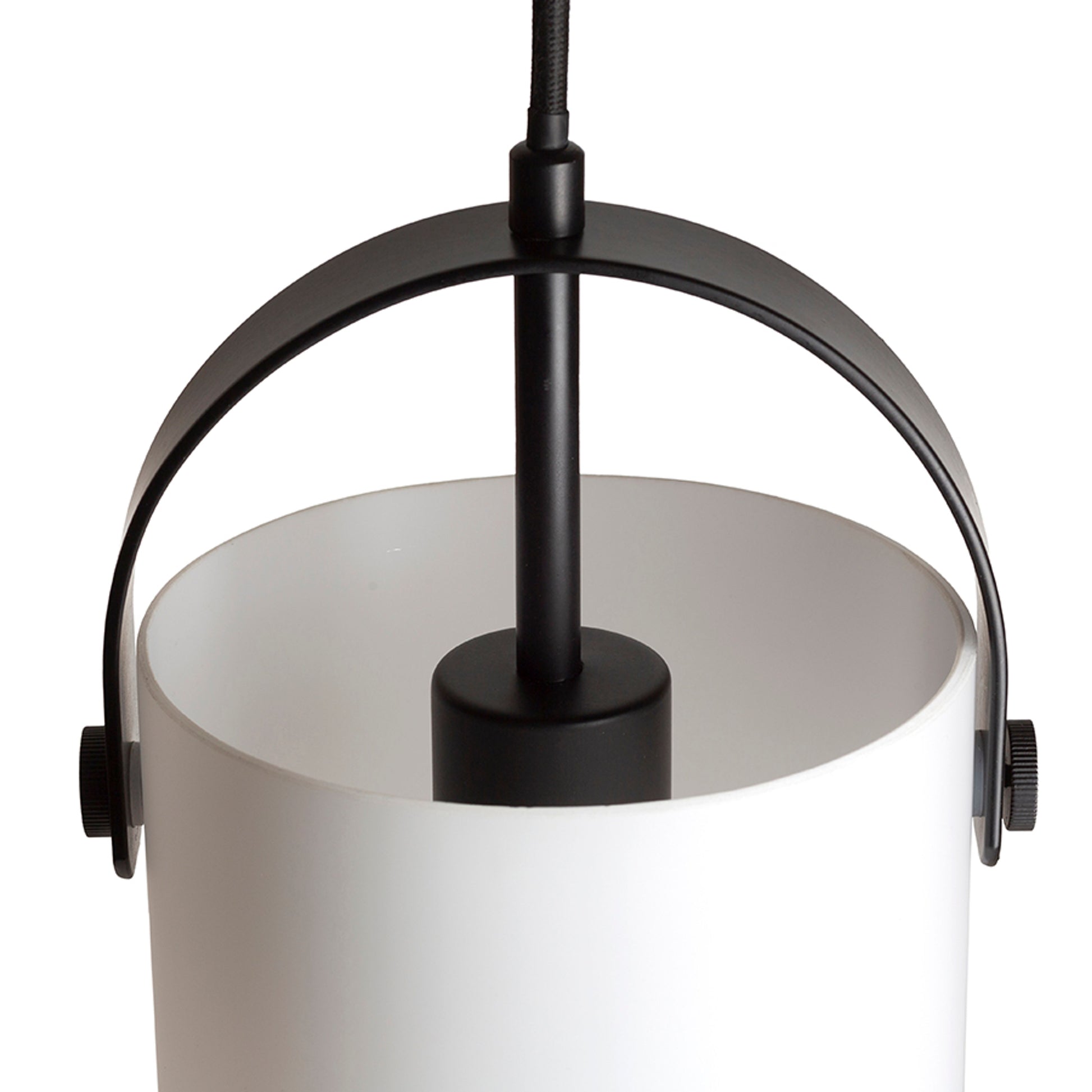RENDL pendant lamp JULIETTA 31 pendant  opal-colored glass/black 230V LED E27 15W R13753 6