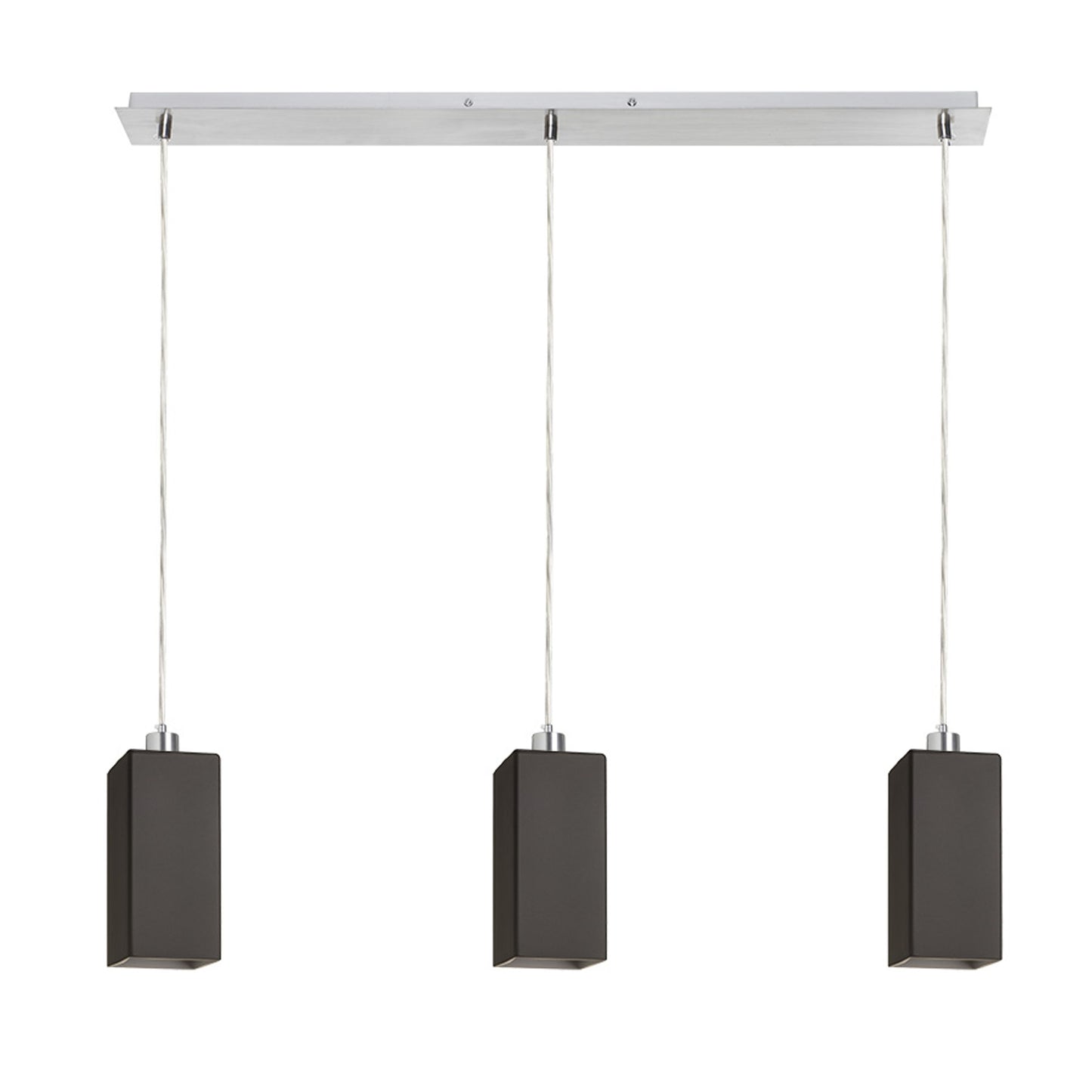 RENDL pendant lamp LIZ III 80 pendant black glass/chrome 230V LED E27 3x15W R14030 1